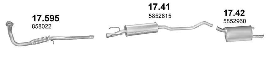 Tlumiki Opel Corsa Corsa B 1993 2000 1 5 Diesel Tlumik Opel Corsa Corsa B 1993 2000 1 5 Diesel Uklady Wydechowe Opel Corsa Corsa B 1993 2000 1 5 Diesel